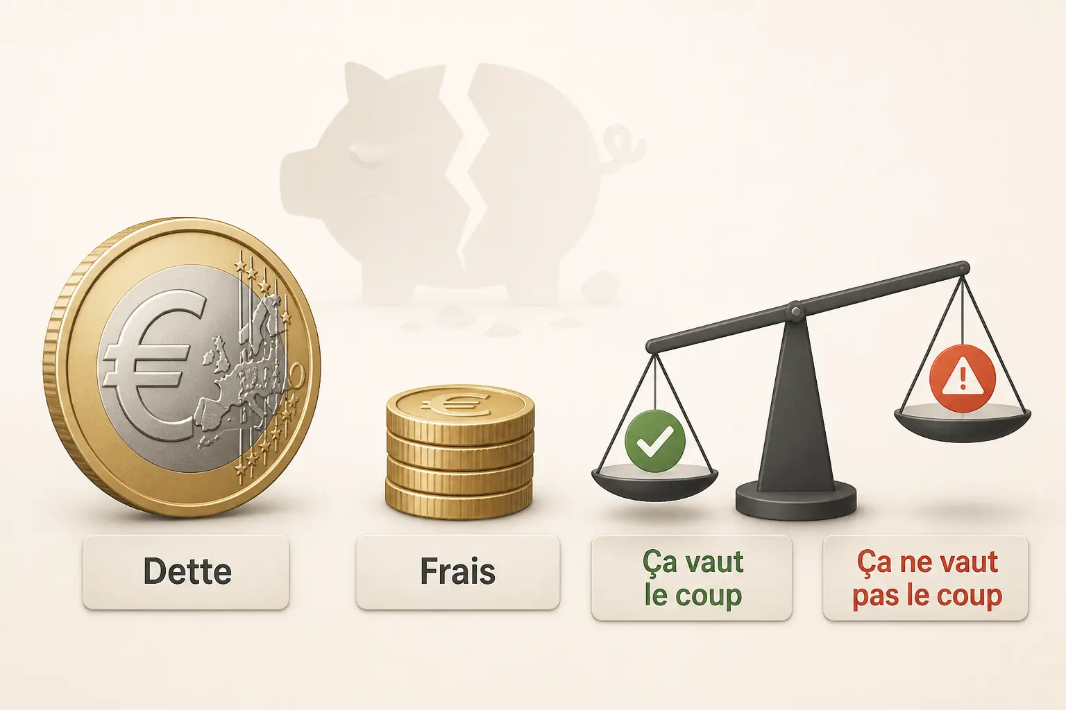 À partir de quelle somme un huissier intervient : balance dette, frais et rentabilité du recouvrement.